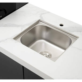 Crossray Sink Top Waterfall Sintered Stone Benchtop - White