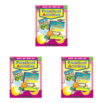3PK Teacher Created Resources Preschool Activities Write-On Wipe-Off Book 4y+