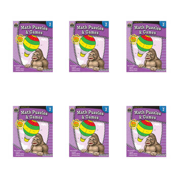 6PK Teacher Created Resources Math Puzzles/Games Learn Book Set For Grade-2 6y+