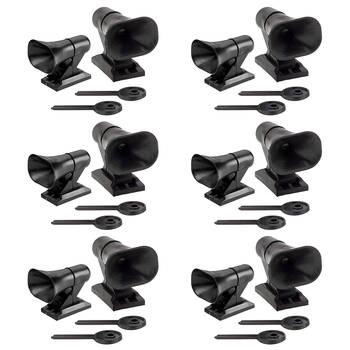 6x 2pc Wildtrak Wild Animal Deterrent Vehicle Whistles Car Device Black