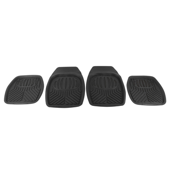 4pc Thorny Devil Car Rubber Mats Off Road Deep Dish - Black