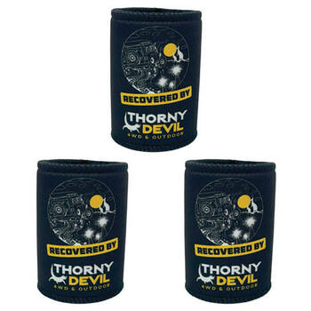 3PK Wildtrak Thorny Devil Bottle/Can Stubbie Holder Magnetic Black