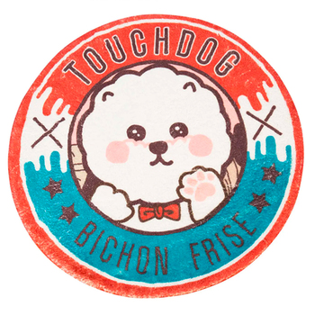 Touchdog 70cm Round Pet Resting Mat Bichon Frise