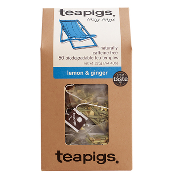 50pc Teapigs Lemon And Ginger Tea Temples/Tea Bags