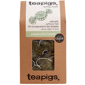 50pc Teapigs Peppermint Herbal Tea Temples/Tea Bags 