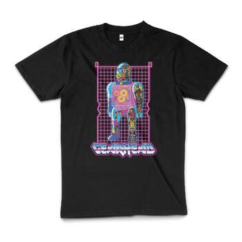 Rick And Morty Gearhead Funny Character Cotton T-Shirt Black Size 2XL