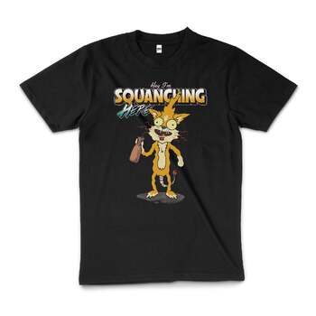 Rick And Morty Hey I'm Squanching Squanchy T-Shirt Black Size 2XL