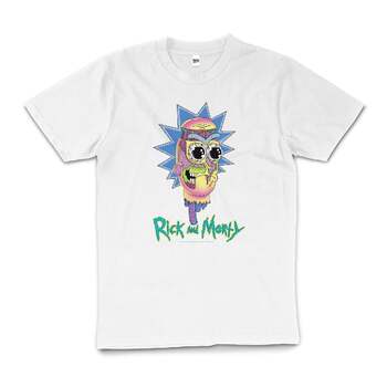 Rick And Morty Many Faces Funny Cartoon Cotton T-Shirt White Size 2XL