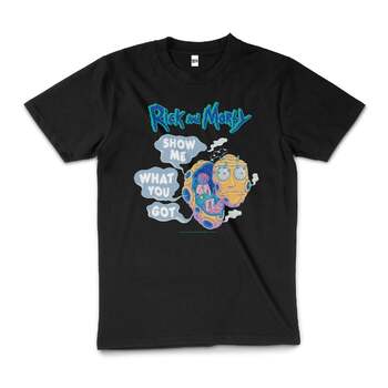 Rick And Morty Show Me What You Got Funny Cotton T-Shirt Black Size M