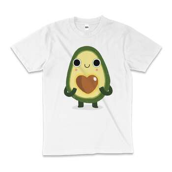 Luvocado Avocado Foodie Relationship Cotton T-Shirt White Size M