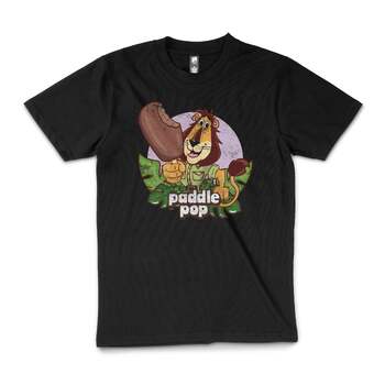 Streets Paddle Pop Ice Cream Max The Lion Cotton T-Shirt Black Size S