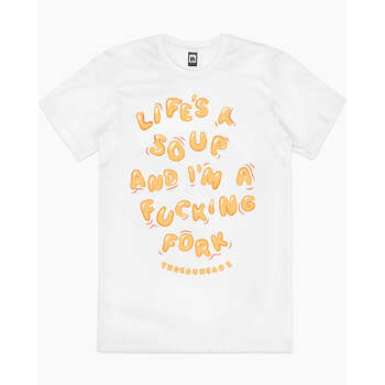 Life Is A Soup And Im a F*cking Fork Cotton T-Shirt White Size S