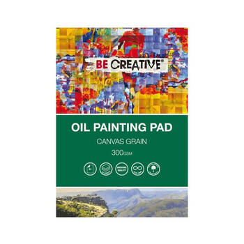 Be Creative Oil Painting Heavy-Weight Paper Pad Canvas Grain 300gsm A3