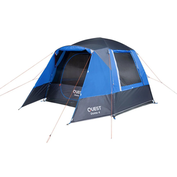 Quest 320cm 4-Person Camping Dome Tent w/ Carry Bag - Black/Blue