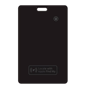Laser Smart Card w/ Wireless Charging For Apple Find My Wallet Tracker Black