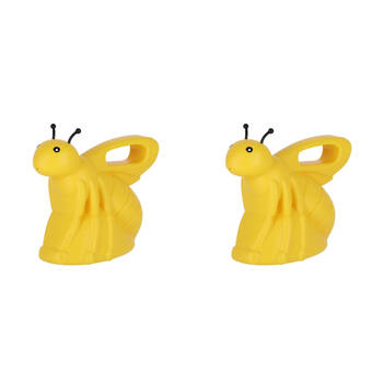 2PK Esschert Design Children's Watering Can Bee Garden Container 1.6l Yellow