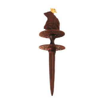Esschert Design Antique Rust Hose Guide Frog King Garden Decor Brown