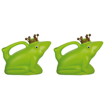 2PK Esschert Design Children's Watering Can King Frog Outdoor Garden Green