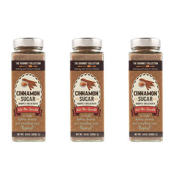 3PK Hot Shots The Gourmet Collection Baking Powder Cinnamon Sugar 255g