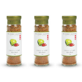 3PK Hot Shots The Gourmet Collection Spice Blend Chili & Lime 155g Seasoning