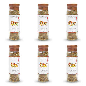 6PK Hot Shots The Gourmet Collection Spice Blend Chicken Salt 155g Seasoning