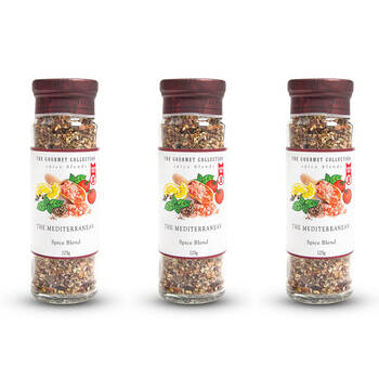 3PK Hot Shots The Gourmet Collection Spice Blend Mediterranean the 125g Seasoning