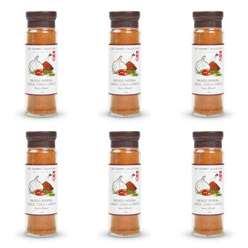 6PK Hot Shots The Gourmet Collection Smoked Paprika Garlic Chilli & Chives 135g