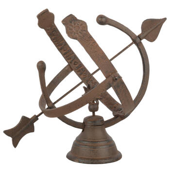 Esschert Design Cast Iron Sundial Garden Decor 34.7cm Brown