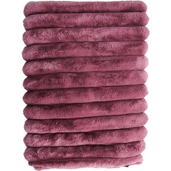 LVD Puffer Faux Fur Plush Winter Blanket Throw 150x200cm Wild Ginger