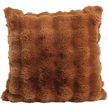 LVD Lux Faux Fur Decorative Home Cushion Pillow 55x55cm Coco Brown