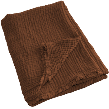 Algodon Capri 127x152cm Cotton Home Decor Throw Rust 