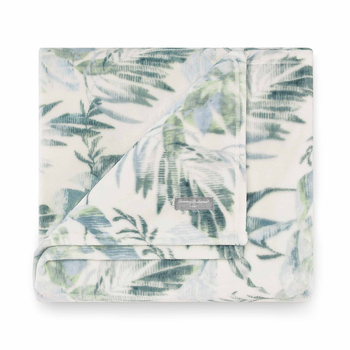 Tommy Bahama Wallpaper Leaves Polyester Throw Castaway Green 127x152cm