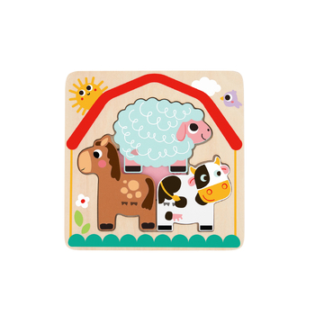 Tooky Toy Multi-Layered Farm Animal Puzzle