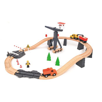 Tooky Toy Construction Yard Train Set 35Pcs