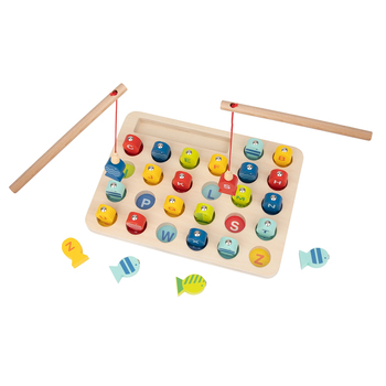 Tooky Toy Wooden Magnetic Fishing Game With Alphabet Kids 3y+