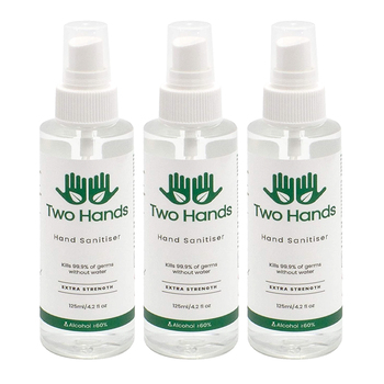 3PK Two Hands 125ml Hand Sanitiser Spray