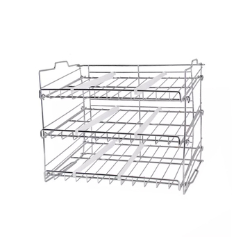 The Kitchen Galleria Adjustable Chrome 3 Tier Can Organiser