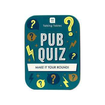 Talking Tables Fun Compact Trivia In A Tin Pub Quiz Family Card Game Green