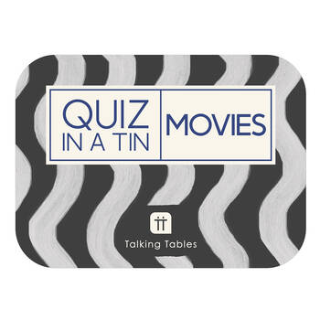 Talking Tables Film Trivia Quiz In A Tin Movies Family Card Game Grey