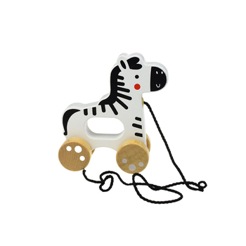 Tooky Toy My Forest Friends Wooden Pull Along - Zebra 18m+