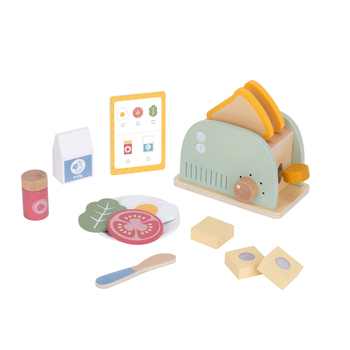 Tooky Toy Wooden Toaster Breakfast Fun Kids/Children Play Set 3y+