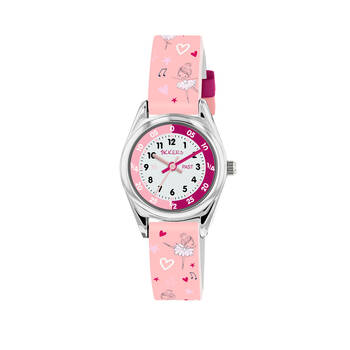 Tikkers Ballerina Time Teacher Dial Watch with Adjustable 3D Straps - Pink