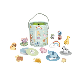 Tooky Toy Animal Shape Touch & Match Toy Box Bucket 3y+