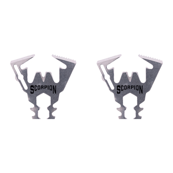 2PK Trixie & Milo Stainless Steel Scorpion Multi-Tool 12+ Functions 10cm - Silver