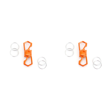 2PK Trixie & Milo Fidgeter Double Clip Carabiner - Orange