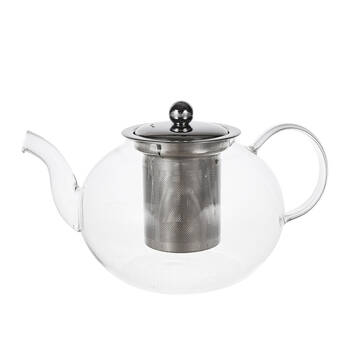 NF Living 700ml Pinny Glass Teapot Modern Design Borosilicate Kitchenware Clear