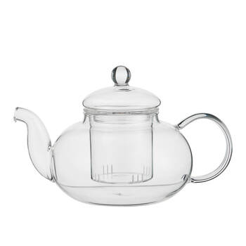 NF Living 600ml Nina Glass Teapot Modern Design Kitchenware Clear