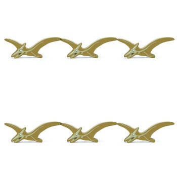 6pc Tender Leaf Toys Pterodactyl Wooden Dinosaur Set Kids 3y+