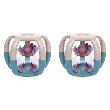 2PK Tolo Toys Gripper Rattle Interactive Sensory Play 10.5cm Baby Toy 3m+