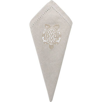 LVD Stonewashed Chambray Cotton Reusable Table Napkin 45x45cm Turtle